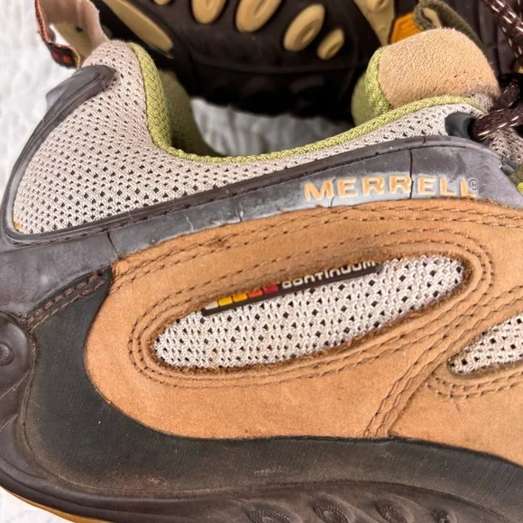 Merrell Chameleon Arc Ventilator Hiking Shoes Tan Lime Sz 8 Women’s - Picture 2 of 11